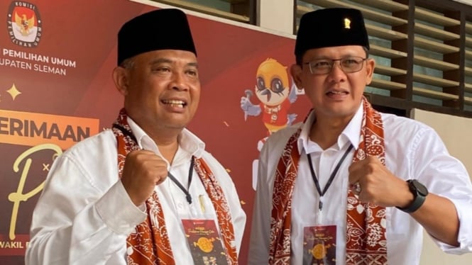 Paslon calon bupati dan wakil bupati Sleman Harda-Danang