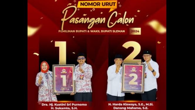 Pasangan calon Bupati-wakil Bupati Sleman 2024