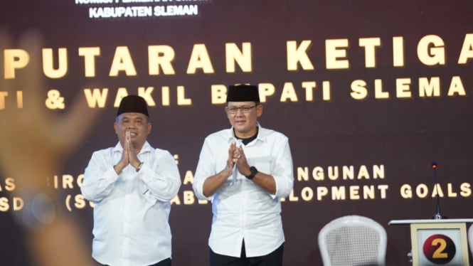 Harda-Danang saat debat putaran ketiga