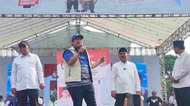 Rinto dan Juliyatmono di kampanye Ilyas Tri Haryadi