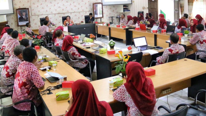 Pertemuan Penguatan Peran APIP di aula Inspektorat Kudus