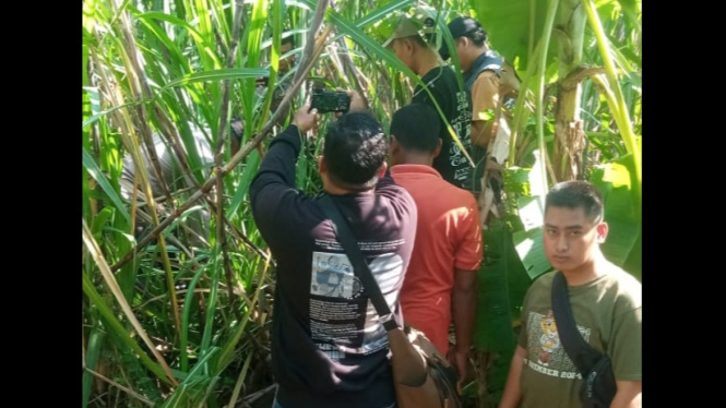 Warga Desa Gondoharum Kudus penasaran adanya temuan kerangka manusia.