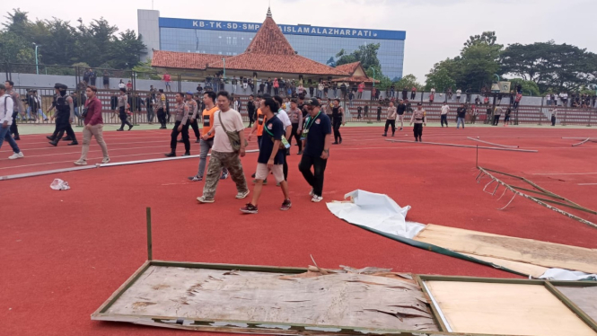 Fasilitas Stadion Joyokusumo Pati yang dirusak supporter