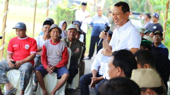 Bupati Sam'ani hadiri panen di Desa Tenggeles Mejobo Kudus