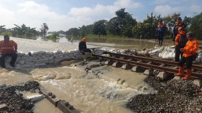 Banjir Grobogan akibat banyaknya tanggul jebol