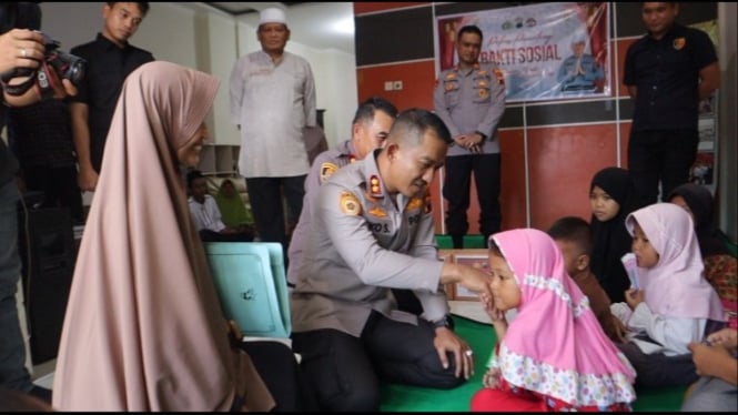 Kapolres Pemalang AKBP Eko Sunaryo di Pantai Asuhan Jannatul Athfal