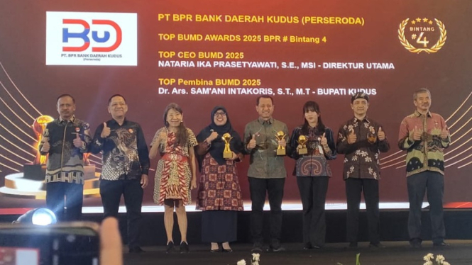 Kudus raih tiga penghargaan TOP BUMD Awards 2025 di Jakarta