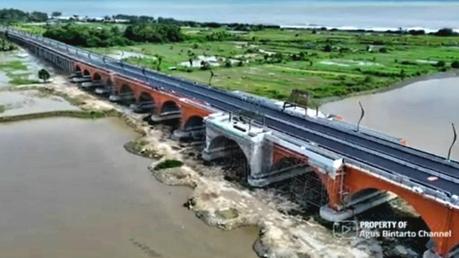 Jembatan Pandansimo hampir rampung