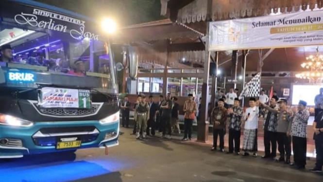 Lima kloter calon jemaah haji Kudus diberangkatkan bertahap