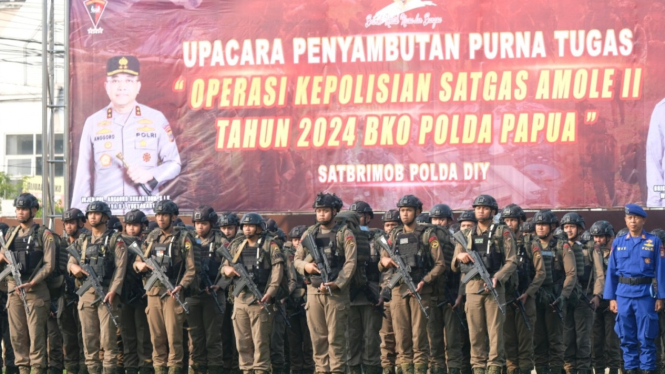 Penyambutan personil Purna Tugas Satgas Amole II