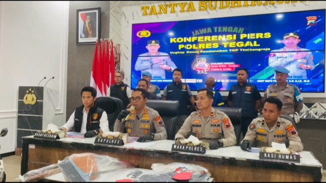 Konferensi pers polres Tegal
