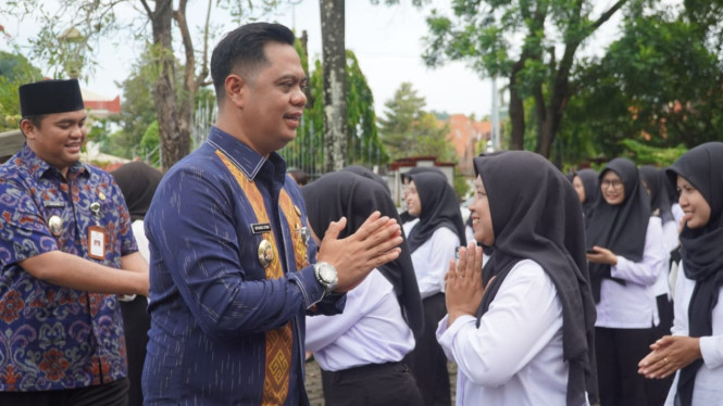Bupati Witiarso usai melantik pegawai hasil seleksi PPPK Pemkab Jepara