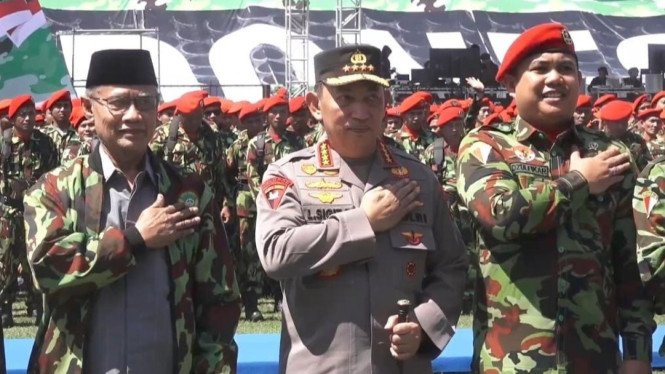 Kapolri saat menghadiri Apel Akbar Kokam
