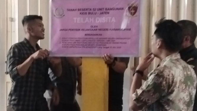 52 kios di Buku Jaten Disita Kejaksaan Karanganyar