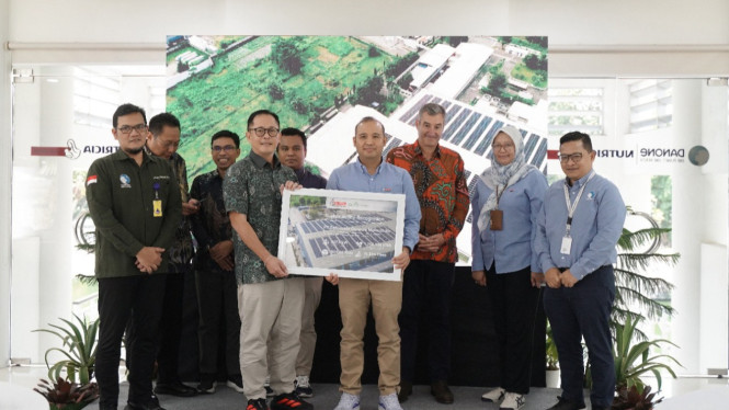 Seremonial peresmian PLTS di Pabrik Sarihusada Prambanan Klaten.