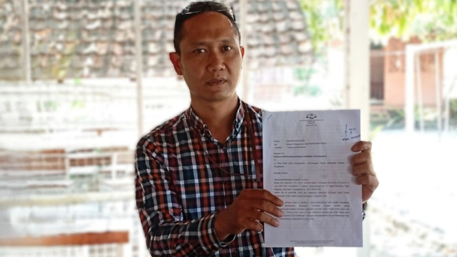 Boma Aryo Nugroho tunjukan surat aduan ke Polda DIY
