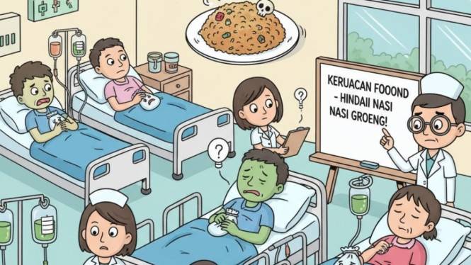 Ilustrasi siswa keracunan