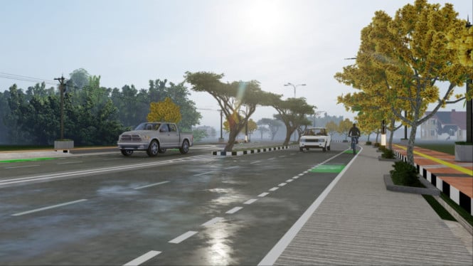 Desain baru jalan Gajahmada Slawi Tegal