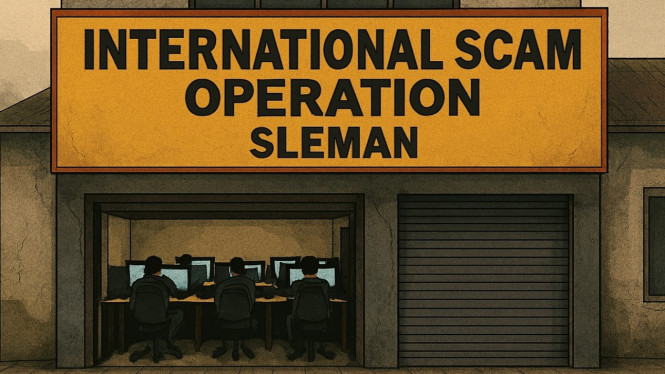 ilustrasi markas scam internasional di Sleman