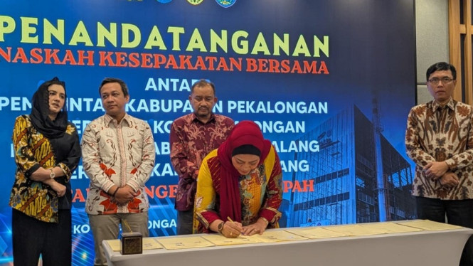 Pj Sekda Sri Purwaningsih tandatangani MoU 4 daerah Pekalongan Raya