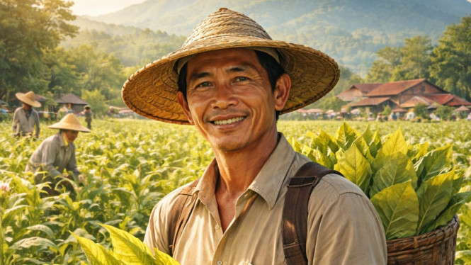 ilustrasi petani tembakau