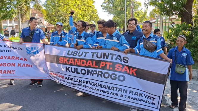 Eks pegawai PT Selo Adi Karto gelar aksi