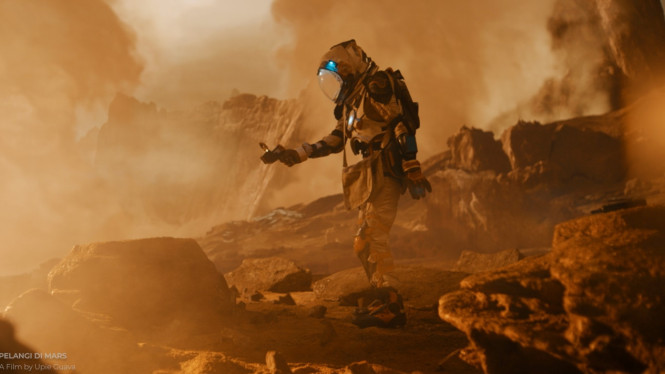 Salah satu adegan dalam film Pelangi di Mars