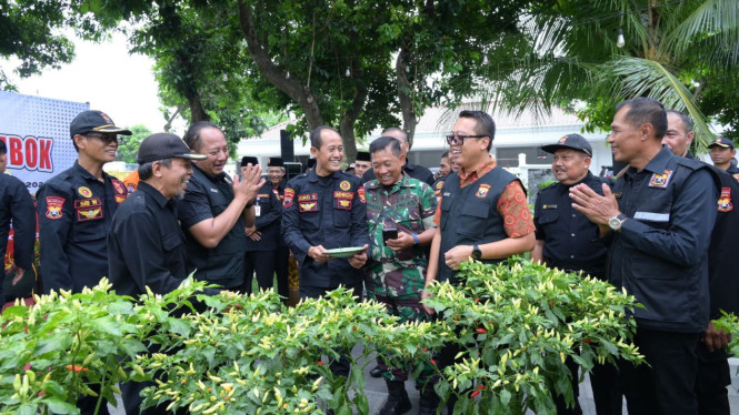 Senkom Gelorakan Menanam Cabai di halaman rumah