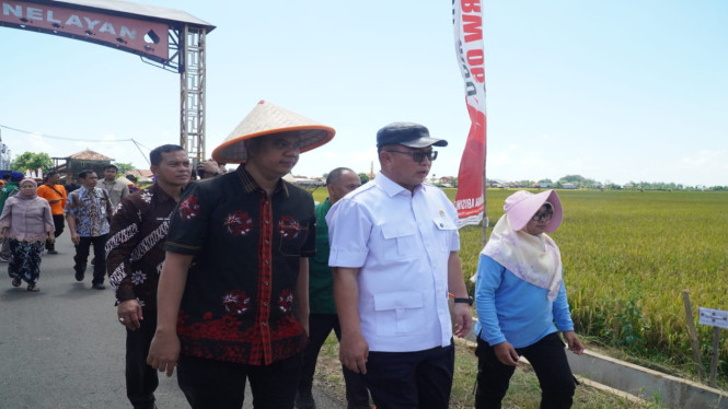 Bupati Jepara Witiarso Utomo Bersama Kepala Badan Riset dan Inovasi Nasional (BRIN), Arif Satria Saat Panan Raya