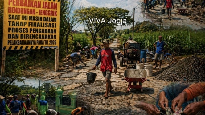 Uang receh dikumpulkan, tenaga dikerahkan—warga Kaliboto perbaiki jalan sendiri, saat pemerintah masih merencanakan.