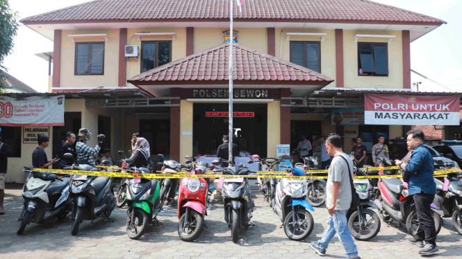 19 unit sepeda motor hasil curian yang  berhasil di ungkap Polisi Bantul