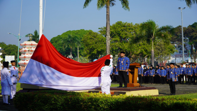 Upacara Bendera Hari Kebangkitan Nasional di Halaman Kantor Bupati Jepara