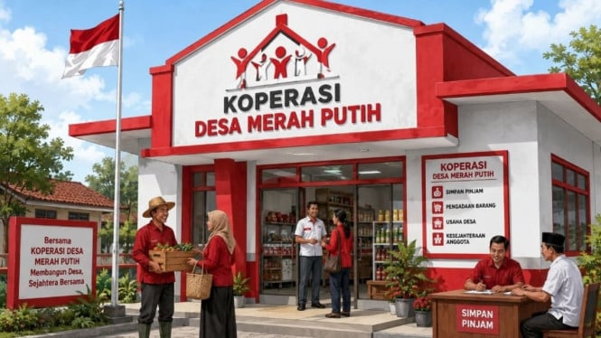 Ilustrasi Koperasi Merah Putih