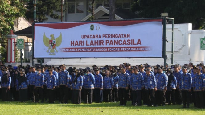 Upacara peringatan Hari Lahir Pancasila di Balai Kota Yogya