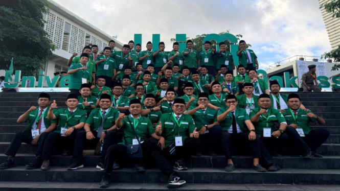 Peserta pelatihan Kepemimpinan Nasional X dan Kursus Banser Pimpinan IX kader Gerakan Pemuda Ansor dan Banser