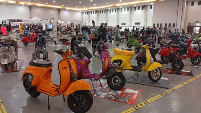 Peserta Jogja Scooter Parade 2026 darang dari seluruh penjuru negeri, juga dihadiri scooteris manca negara