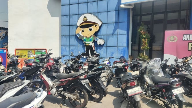 Ratusan Motor Berknalpot Brong Terjaring Operasi Satlantas Polres Karanganyar