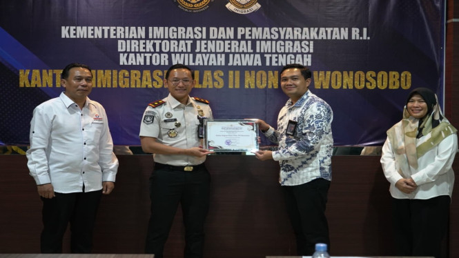 Kantor Imigrasi Wonosobo raih penghargaan atas capaian Penilaian Maladministrasi Pelayanan Publik Tahun 2025.