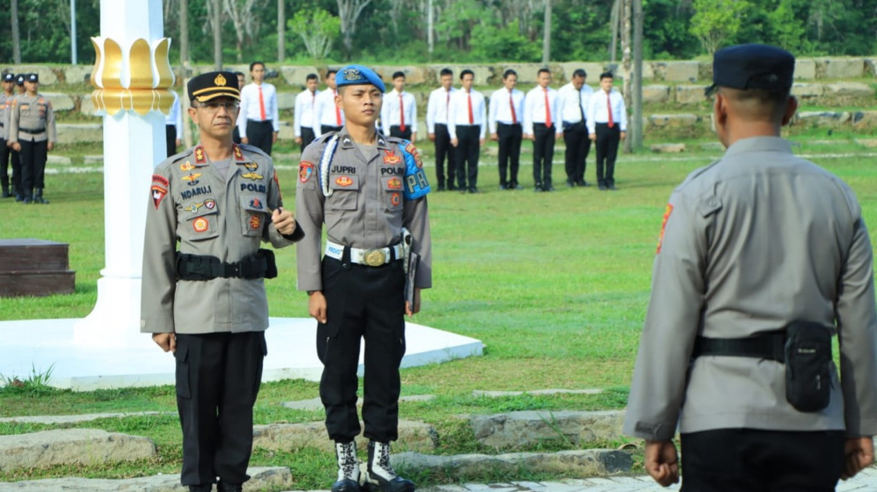 Polres Tubaba Gelar Upacara Kenaikan Pangkat