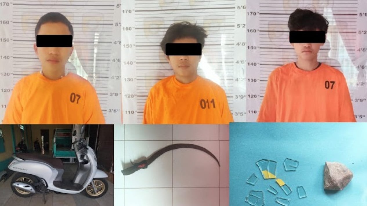3 Remaja Pelaku Pengrusakan SMK di Metro