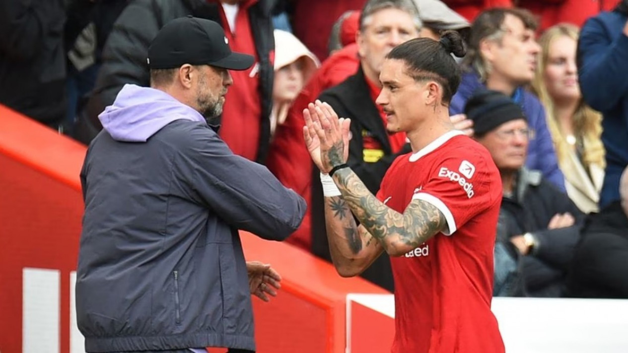 Darwin Nunez dan Manager Liverpool Juergen Klopp