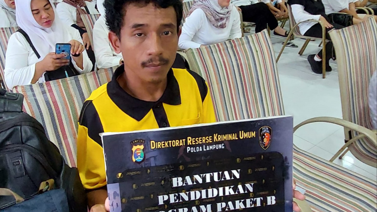 Yepin, seorang pekerja harian lepas (PHL) Polda Lampung.