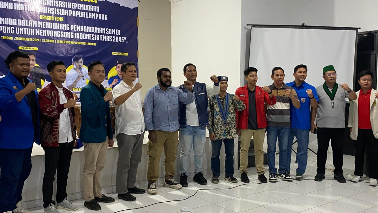 KNPI Lampung bersilaturahi dengan Ikatan mahasiswa Papua.