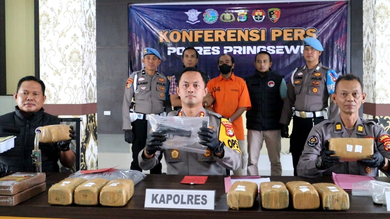 Press Rilis Satnarkoba Polres Pringsewu Lampung