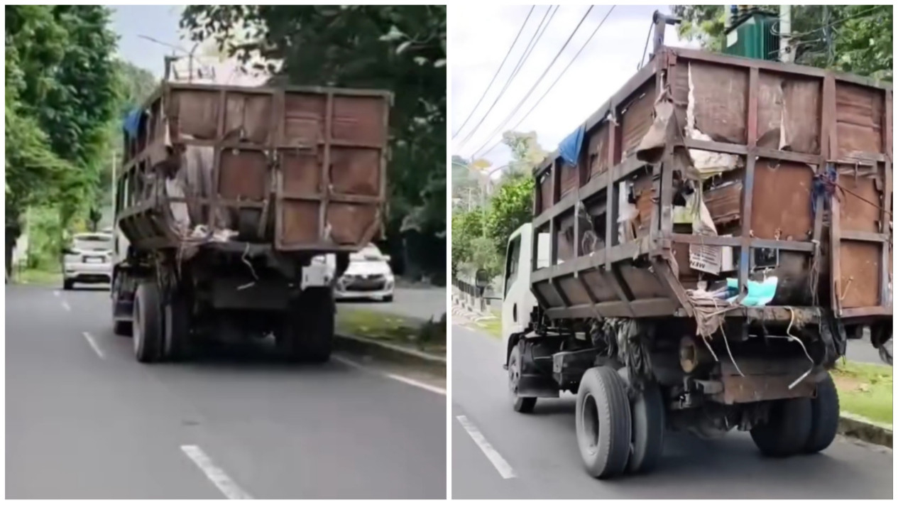 Truk sampah yang viral di media sosial
