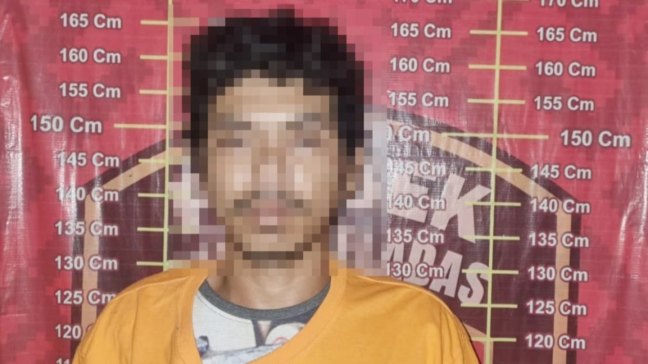Polsek Dente Teladas tangkap pelaku curat kawat tembaga.