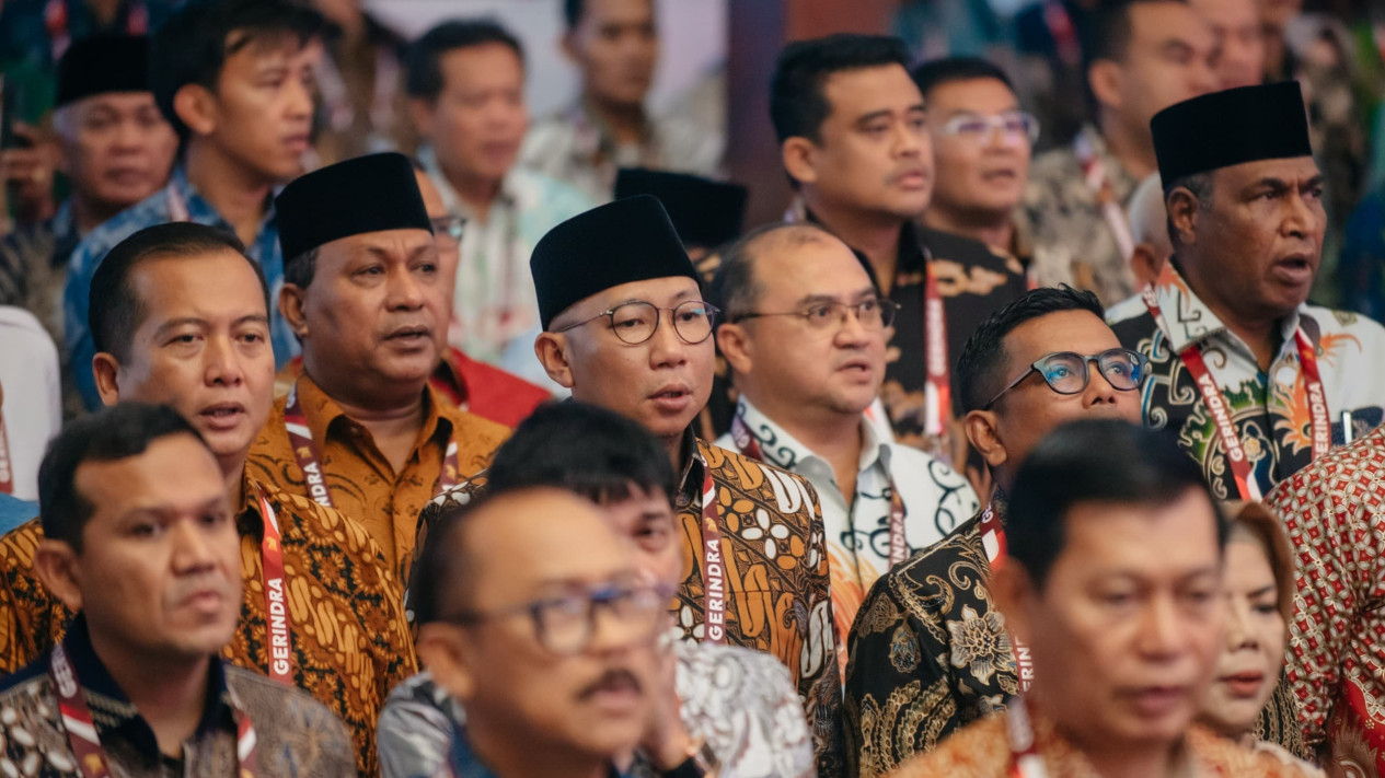 Gubernur Lampung Terpilih Rahmat Mirzani menghadiri acara Gerindra