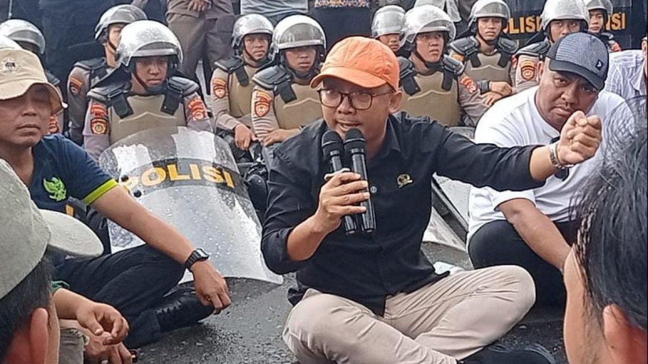 Syukron Muchtar sampaikan pesan solidaritas ke Mahasiswa.