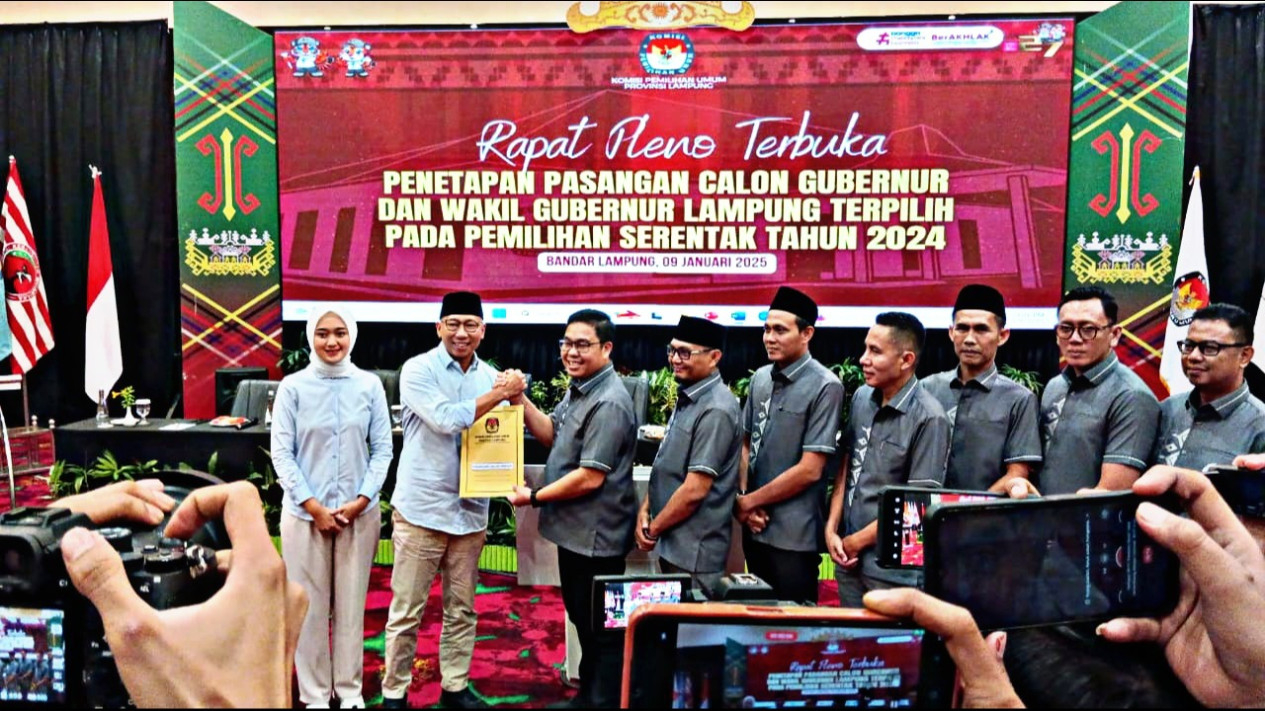Penetapan Paslon Mirza-Jihan oleh KPU Lampung