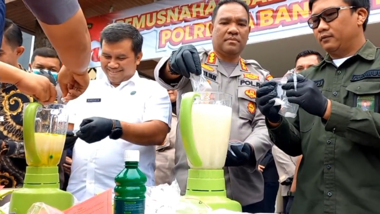 Pemusnahan narkotika di Mapolresta Bandar Lampung